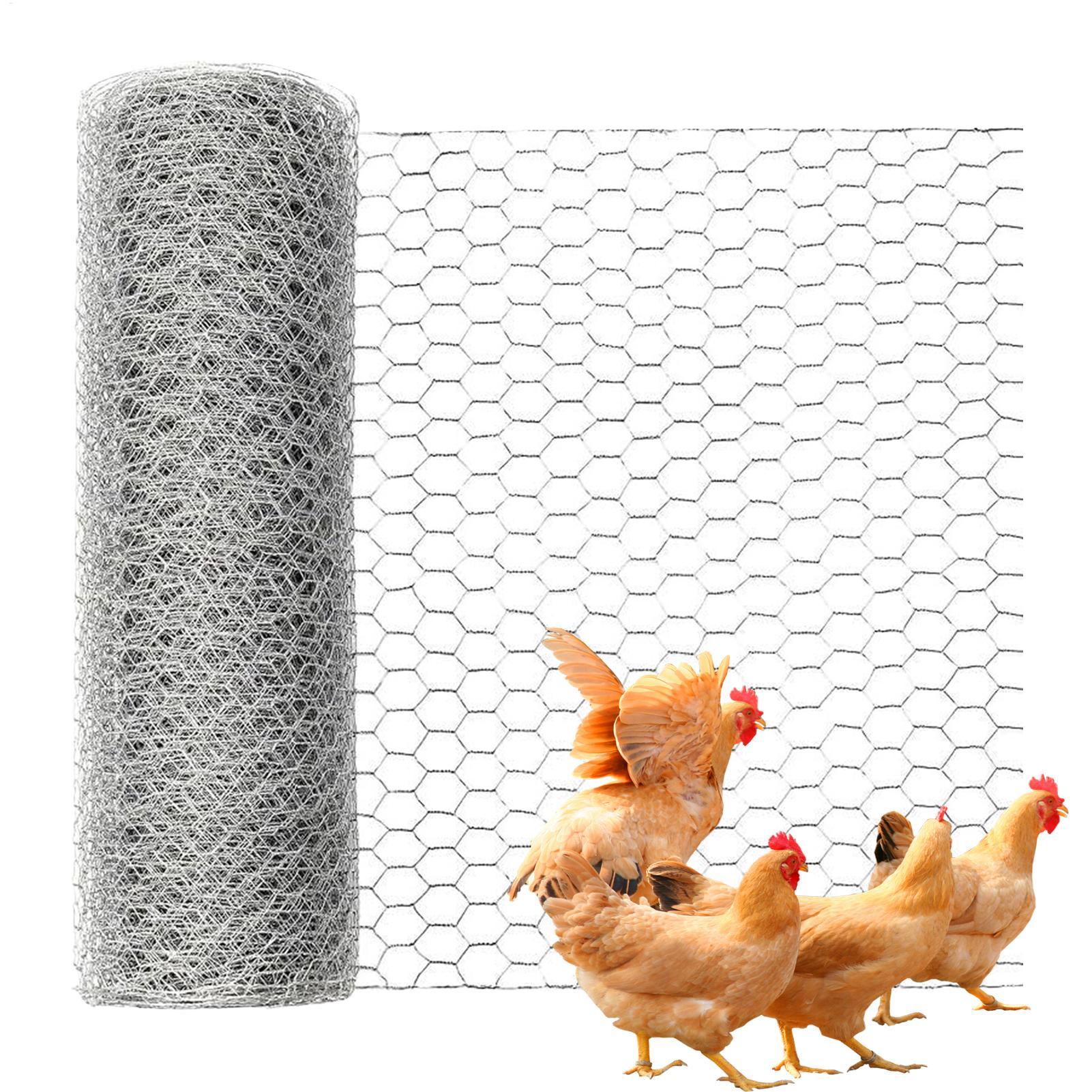 Rabbit Cage Wire - 5m/10m/15m農業用フェンスメッシュ家禽ネットヘビーガーデンフェンスバリアガーデンネットメッシュペット六角形バリアロールメッシュ