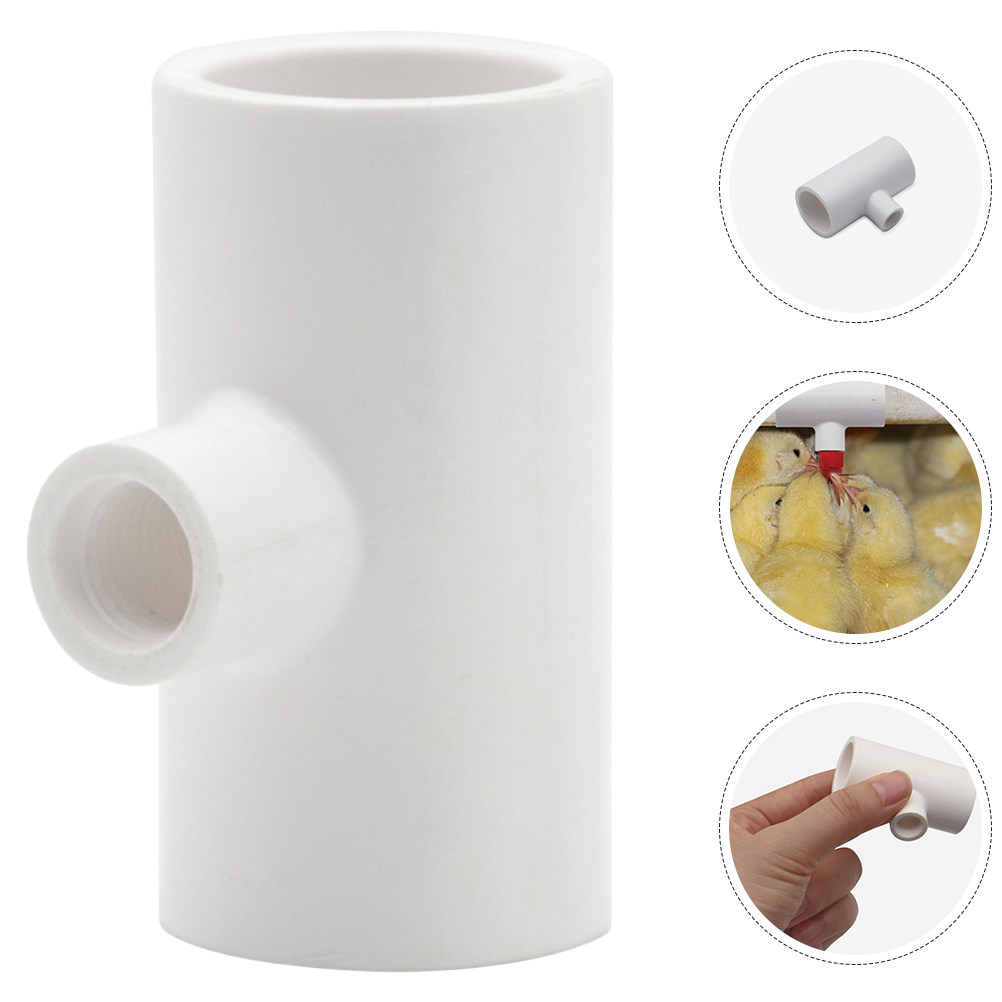 Chicken Nipple Drinker - 10個入り自動家禽給水器 PVC製T字型継手 360度回転式ニップル給水器 鶏・アヒル・ウズラ・ウサギの鶏舎灌漑DIY用
