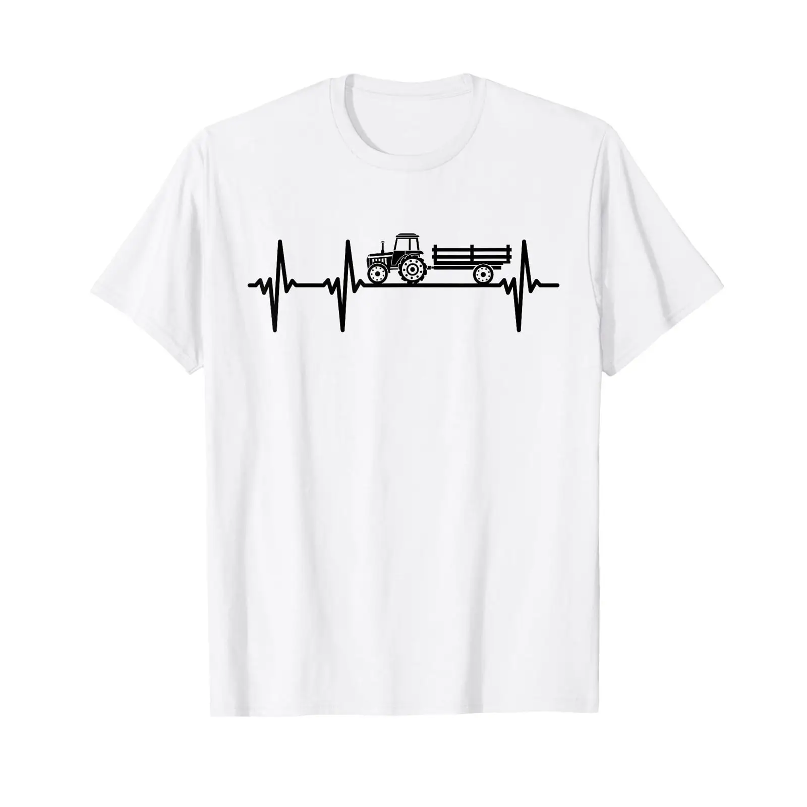 Agriculture.Farming Design - トラクターハートビート農業アイデアファームTシャツヴィンテージウォッシュドユニセックスグラフィックオム多用途性のある少しデザイナー風の服