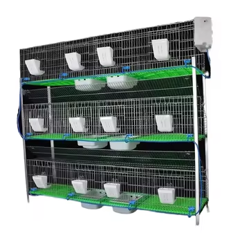 3層12セルH型亜鉛メッキワイヤー業務用ウサギ飼育ケージ自動 - Rabbit Cage Wire のレビューと価格