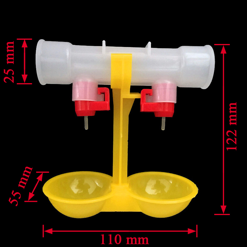 鶏給水器ダブルニップルドリンカー口飲料吊りカップ鶏の餌箱農業 - Chicken Nipple Drinker のレビューと価格