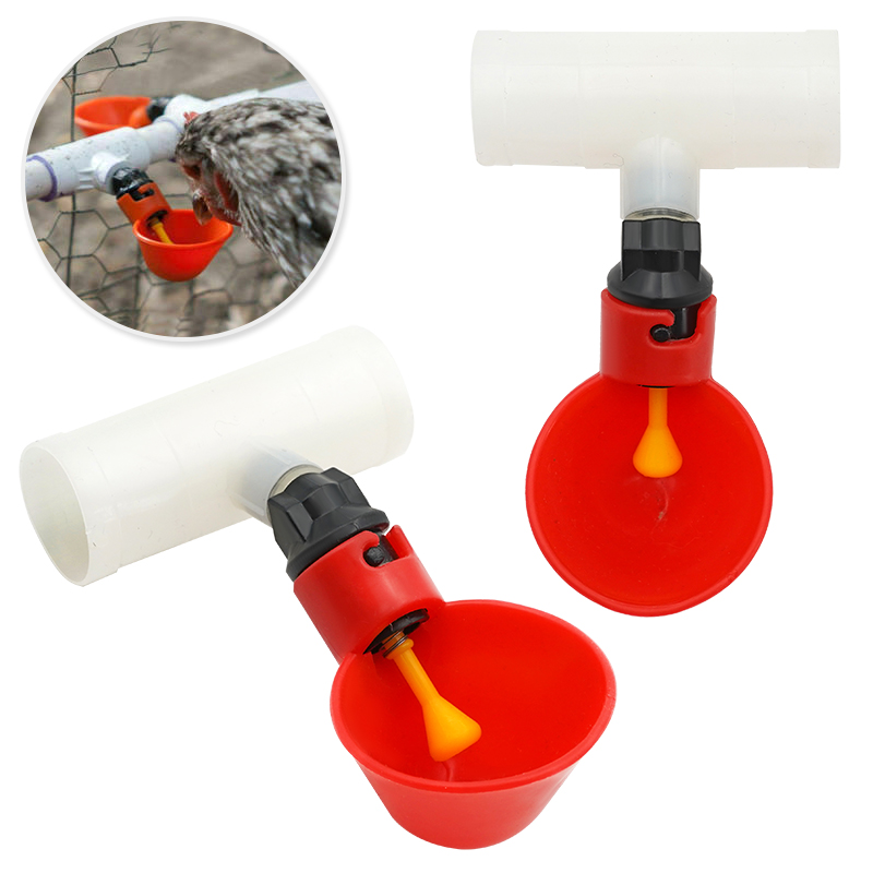 10 個自動鶏ウズラ酒飲みボウル鳥水カップストレートパイプ黄 - Chicken Nipple Drinker のレビューと価格