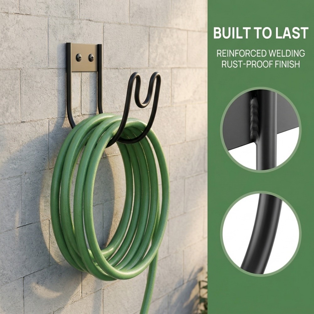 防錆ガーデンホースホルダー壁掛け式ヘビーデューティーウォータ - Gardena Hose Flex のレビューと価格