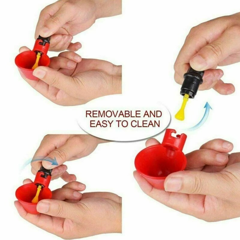 4個入り自動鶏ウズラ用給水器、鳥用ウォーターカップ、黄色ニッ - Chicken Nipple Drinker のレビューと価格