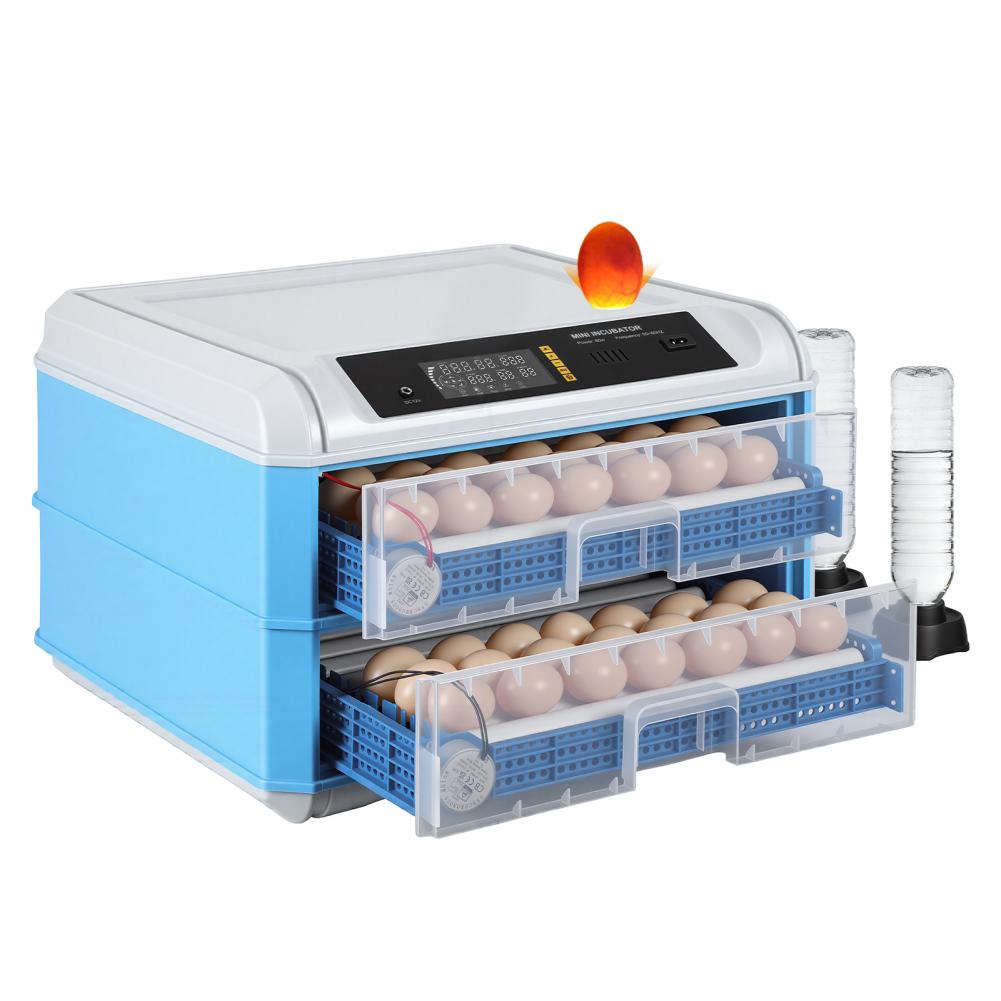 120個の卵を収容できる大型自動転卵・温度制御機能付きスマー - Quail Egg Incubator のレビューと価格