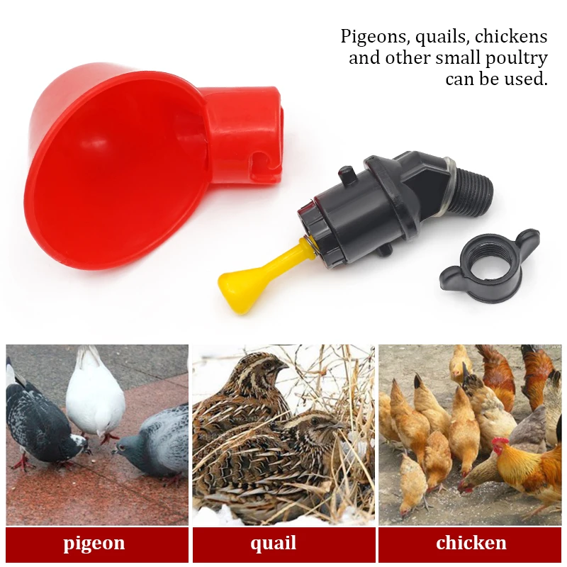6-36 個鶏ウズラぶら下げ水カップ乳首水飲みボウル鳥給水器 - Chicken Nipple Drinker のレビューと価格