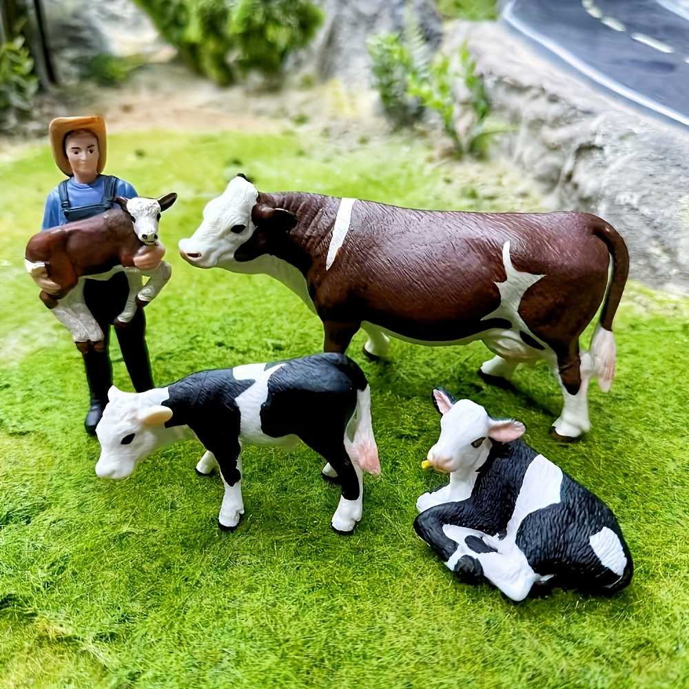 農場の農家と牛のモデル 4 個セット 農業をテーマにしたグッ - Farming Agriculture Stocks のレビューと価格
